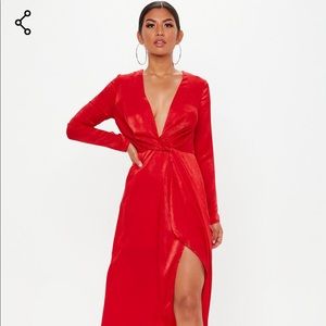 Missguided red dress size 6